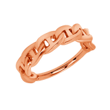 Chain Link Seamless Ring – 14K Gold Cup & Divot Design - piercing - zone.com