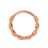 Chain Link Seamless Ring – 14K Gold Cup & Divot Design - piercing - zone.com