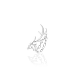 Chained Antler – Forest - Inspired Chain Drop – 14K Gold Threadless End - piercing - zone.com