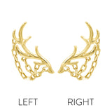 Chained Antler Chains – 14K Gold Threadless End