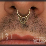 Chainspotting Triple Chain – 14K Gold Clicker Ring - piercing - zone.com