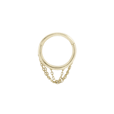 Chainspotting Triple Chain – 14K Gold Clicker Ring - piercing - zone.com