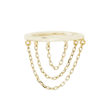 Chainspotting Triple Chain – 14K Gold Clicker Ring - piercing - zone.com