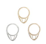 Chainspotting Triple Chain – 14K Gold Clicker Ring - piercing - zone.com