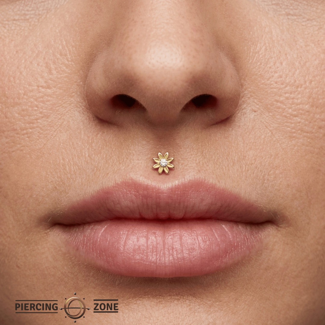 Chamomile Flower – 14K Gold Threadless/Threaded End - piercing - zone.com