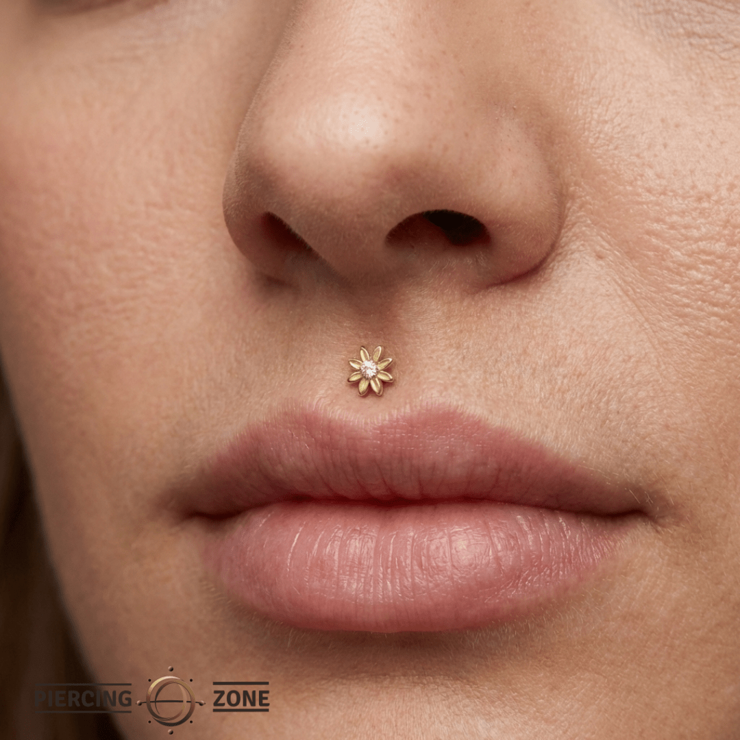 Chamomile Flower – 14K Gold Threadless/Threaded End - piercing - zone.com