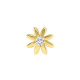 Chamomile Flower – 14K/18K Gold Threadless End - piercing - zone.com