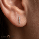 Chance – CZ Line – 14K Gold Threadless End - piercing - zone.com