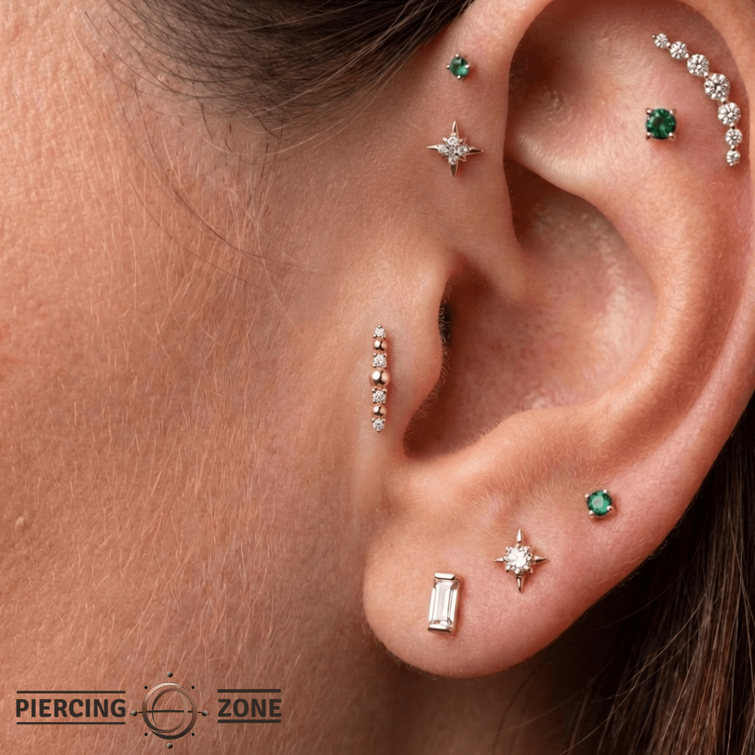 Chance – CZ Line – 14K Gold Threadless End - piercing - zone.com