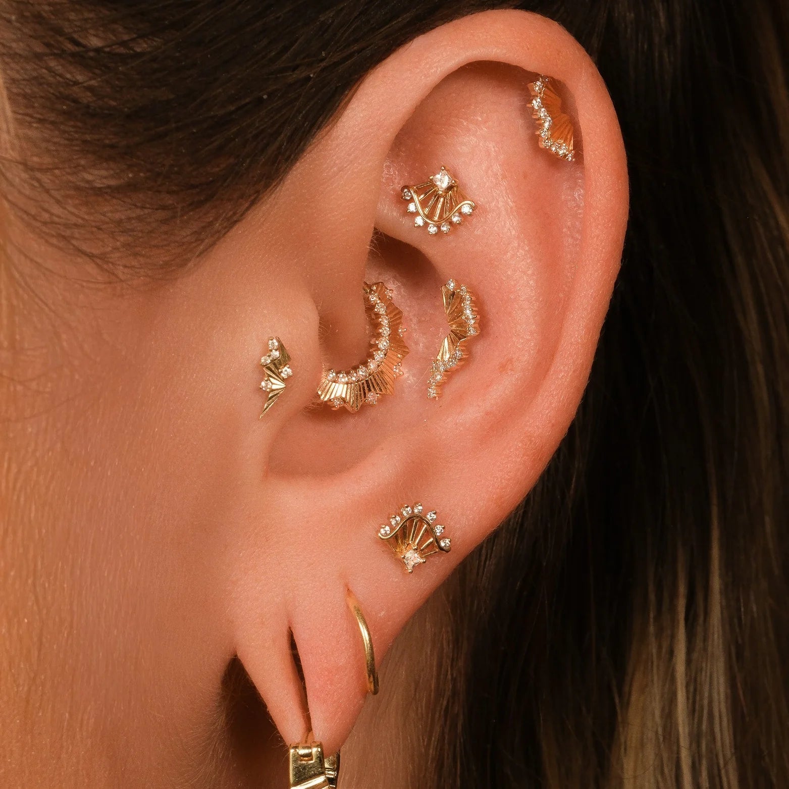 Change Maker CZ - 14K Gold Gem Threadless End - piercing - zone.com