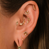 Change Maker CZ - 14K Gold Gem Threadless End - piercing - zone.com