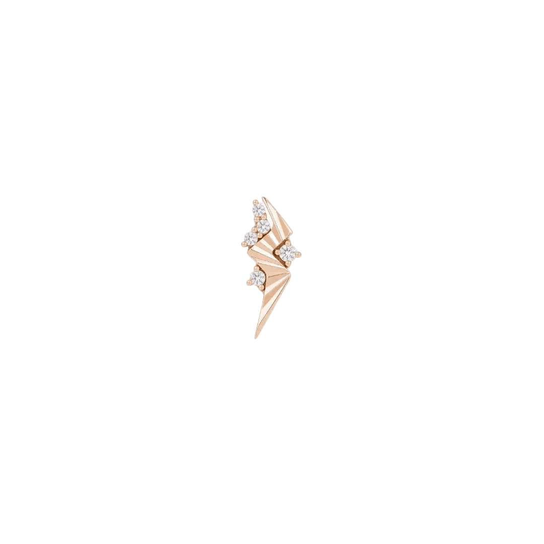 Change Maker CZ - 14K Gold Gem Threadless End - piercing - zone.com