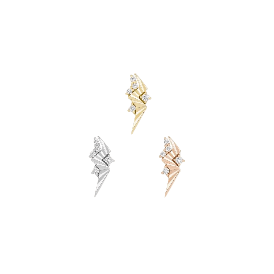 Change Maker CZ - 14K Gold Gem Threadless End - piercing - zone.com