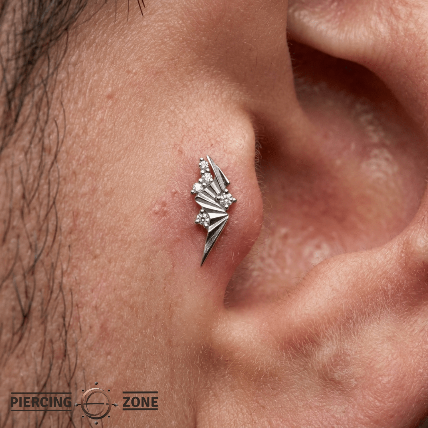 Change Maker CZ - 14K Gold Gem Threadless End - piercing - zone.com