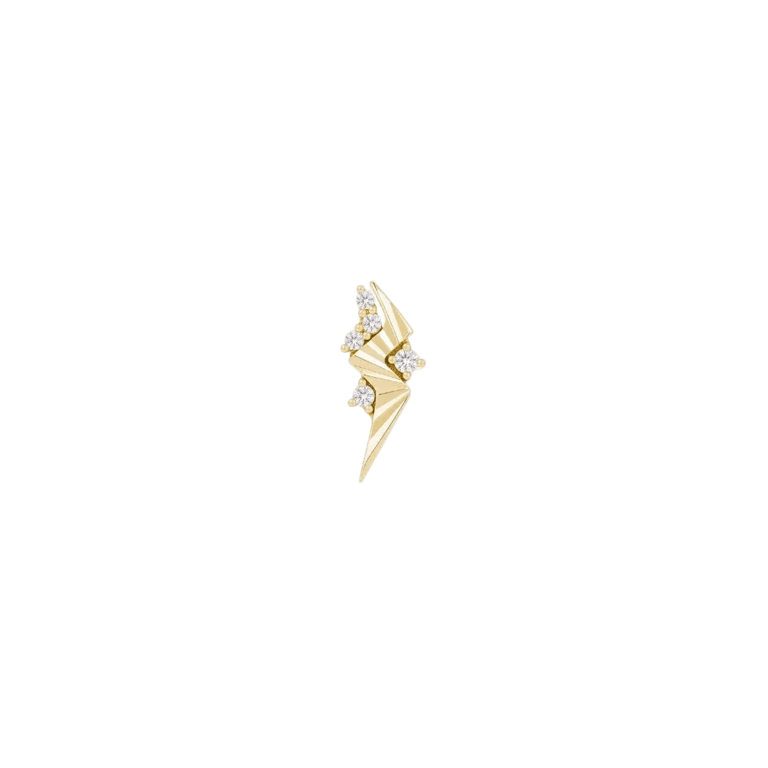 Change Maker CZ - 14K Gold Gem Threadless End - piercing - zone.com