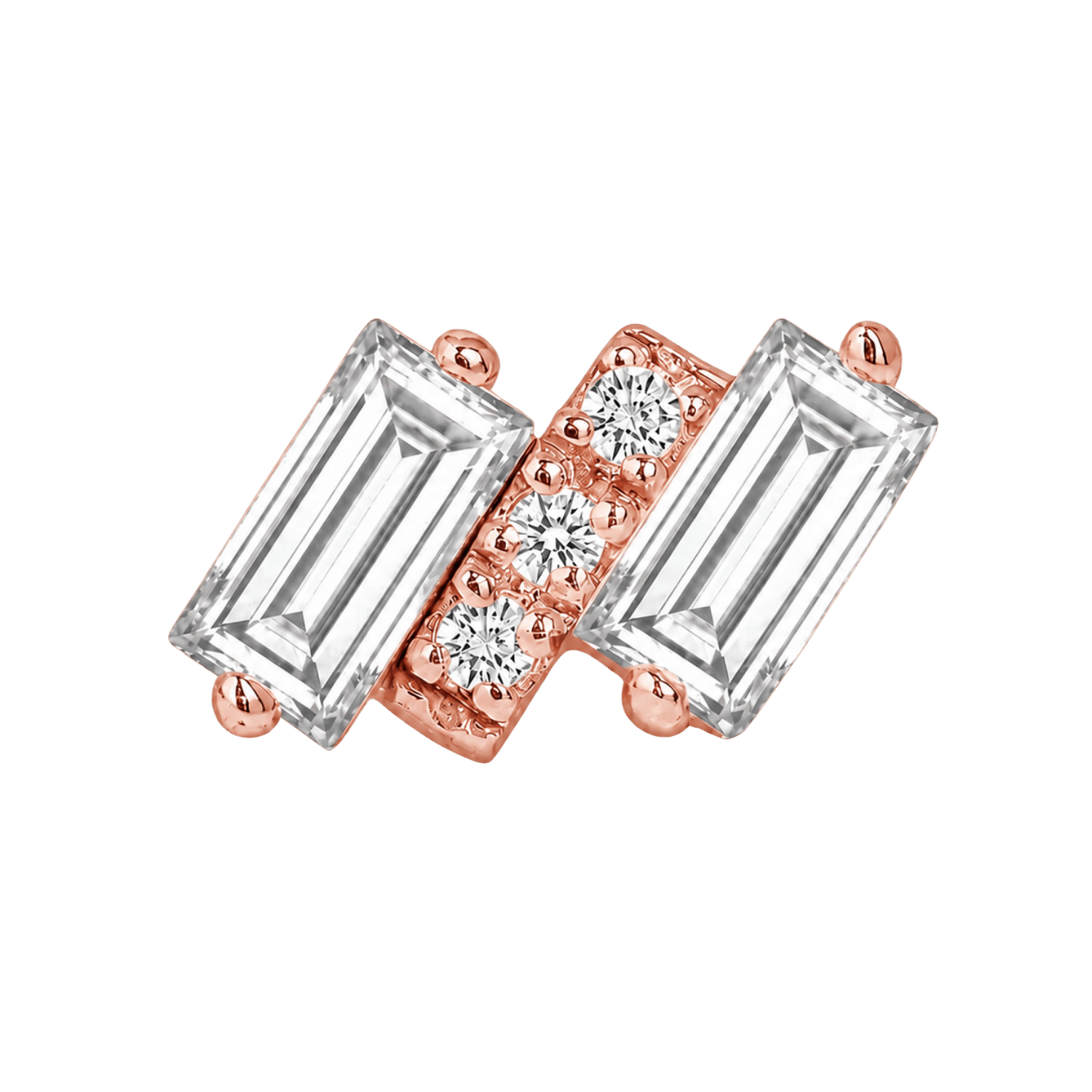 Charlotte – 14K Gold Threadless/Threaded End - piercing-zone.com