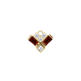 Charming Baguette – 14K & 18K Gold Gemstone Charm - piercing - zone.com