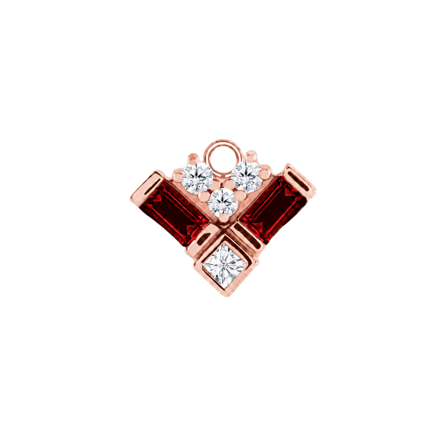 Charming Baguette – 14K & 18K Gold Gemstone Charm