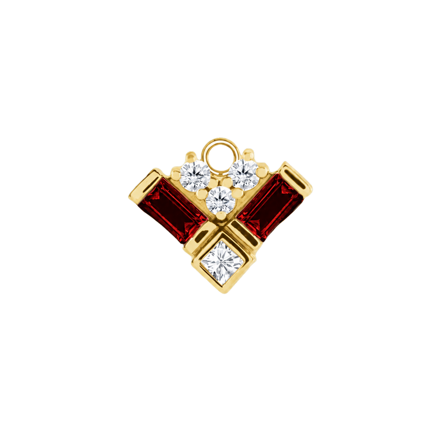 Charming Baguette – 14K & 18K Gold Gemstone Charm