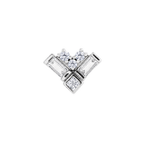 Charming Baguette – 14K Gold Threadless/Threaded End