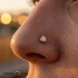 Charming Triangle – 14K Gold Threadless/Threaded End - piercing - zone.com