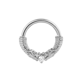 Chinese Dragon Seamless Ring – 14K Gold Sculpted Mythic Design - piercing - zone.com