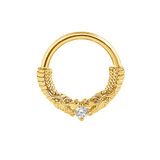 Chinese Dragon Seamless Ring – 14K Gold Sculpted Mythic Design - piercing-zone.com