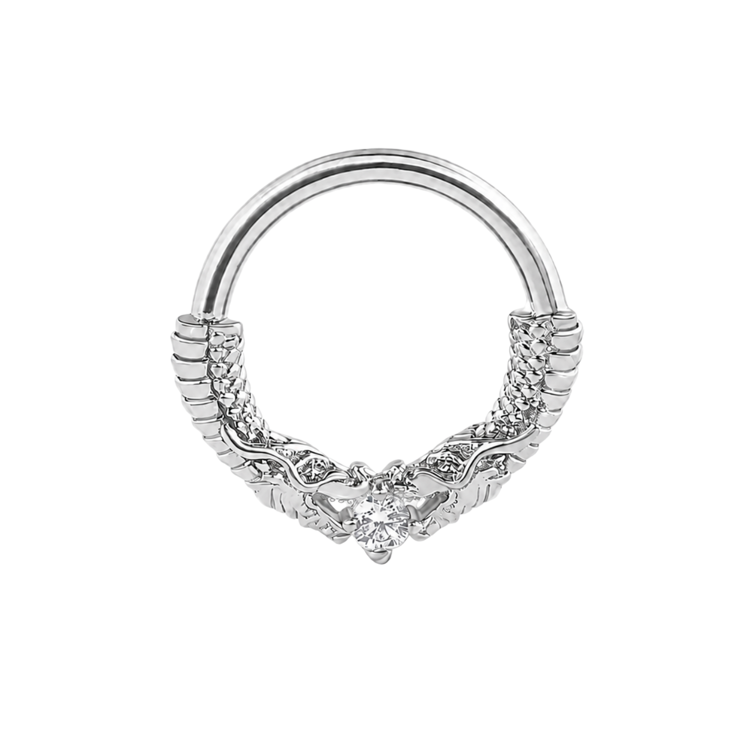 Chinese Dragon Seamless Ring – 14K Gold Sculpted Mythic Design