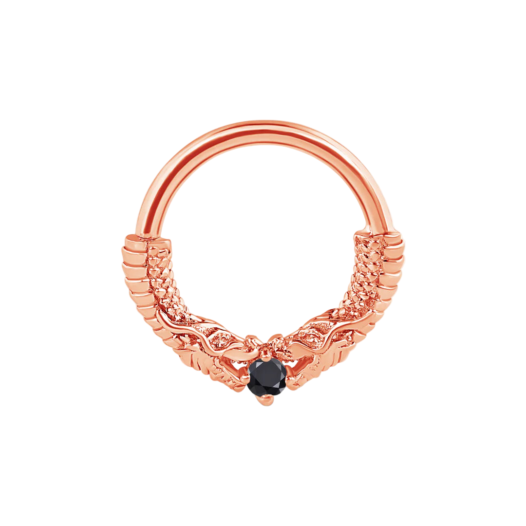 Chinese Dragon Seamless Ring – 14K Gold Sculpted Mythic Design