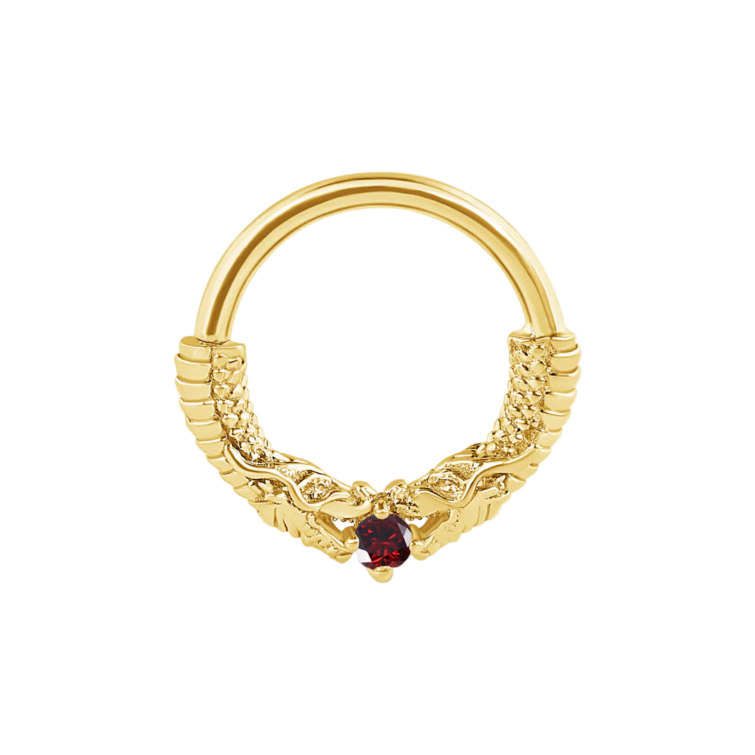 Chinese Dragon Seamless Ring – 14K Gold Sculpted Mythic Design