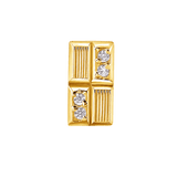 Chocolate Bar – 14K Gold Threadless/Threaded End - piercing-zone.com