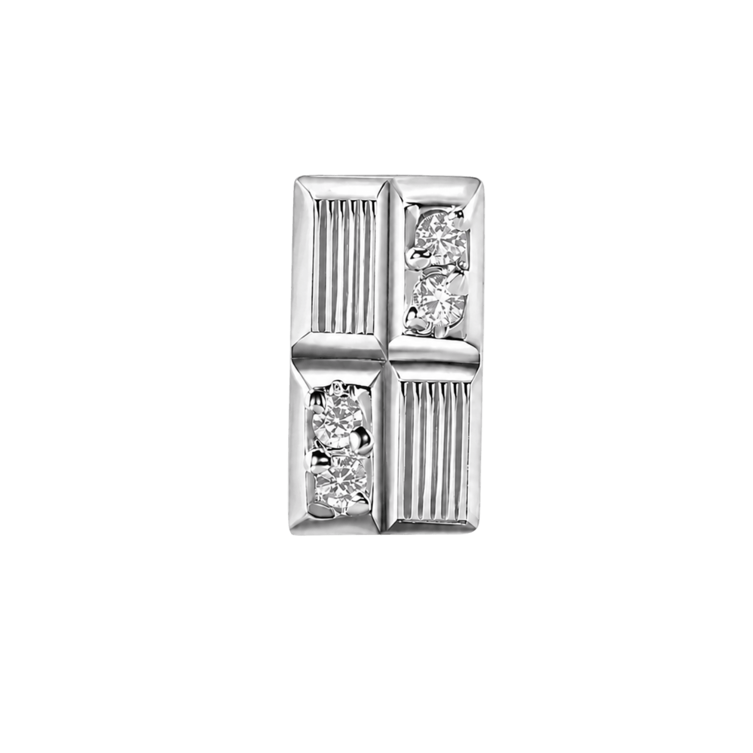 Chocolate Bar – 14K Gold Threadless/Threaded End - piercing-zone.com