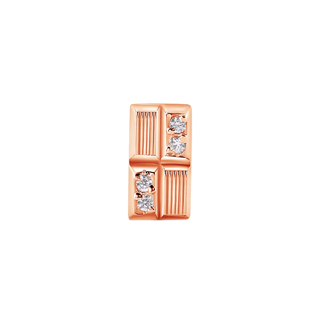 Chocolate Bar – 14K Gold Threadless/Threaded End - piercing - zone.com