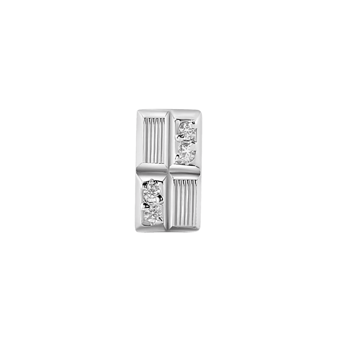 Chocolate Bar – 14K Gold Threadless/Threaded End - piercing - zone.com