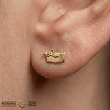 Christmas Card – 14K Gold Threadless/Threaded End - piercing - zone.com