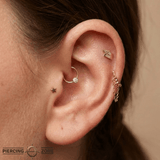 Christmas Card – 14K Gold Threadless/Threaded End - piercing - zone.com