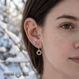 Christmas Wreath – 14K & 18K Gold Charm - piercing - zone.com