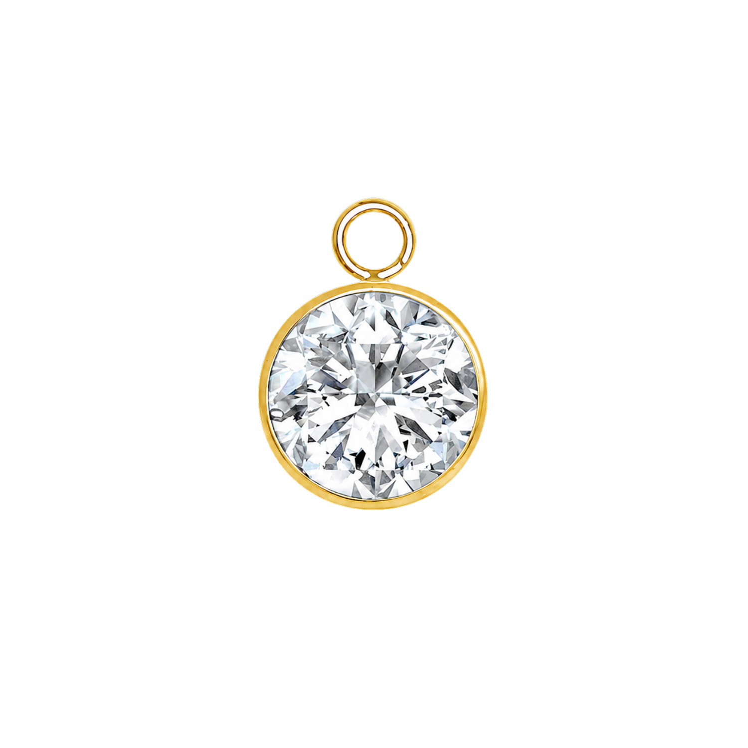 Classic Bezel – 14K & 18K Gold Gemstone Charm