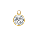 Classic Bezel – 14K & 18K Gold Gemstone Charm