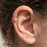 Classic Bezel Seamless Ring – 14K Gold Cup & Divot Design - piercing - zone.com