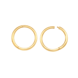 Classic Clicker – 14K Gold Smooth Hoop with Hinge - piercing - zone.com