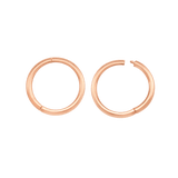 Classic Clicker – 14K Gold Smooth Hoop with Hinge - piercing - zone.com
