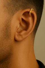 Classic Clicker – 14K Gold Smooth Hoop with Hinge - piercing - zone.com