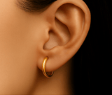 Classic Clicker – 14K Gold Smooth Hoop with Hinge - piercing - zone.com