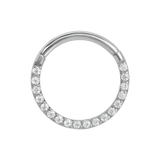 Classic Clicker with Forward Facing Gems – 14K & 18K Gold - piercing - zone.com
