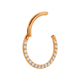 Classic Clicker with Forward Facing Gems – 14K & 18K Gold - piercing - zone.com