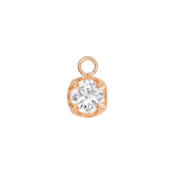 Classic Prong – 14K & 18K Gold Gemstone Charm - piercing - zone.com