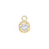 Classic Prong – 14K & 18K Gold Gemstone Charm - piercing - zone.com