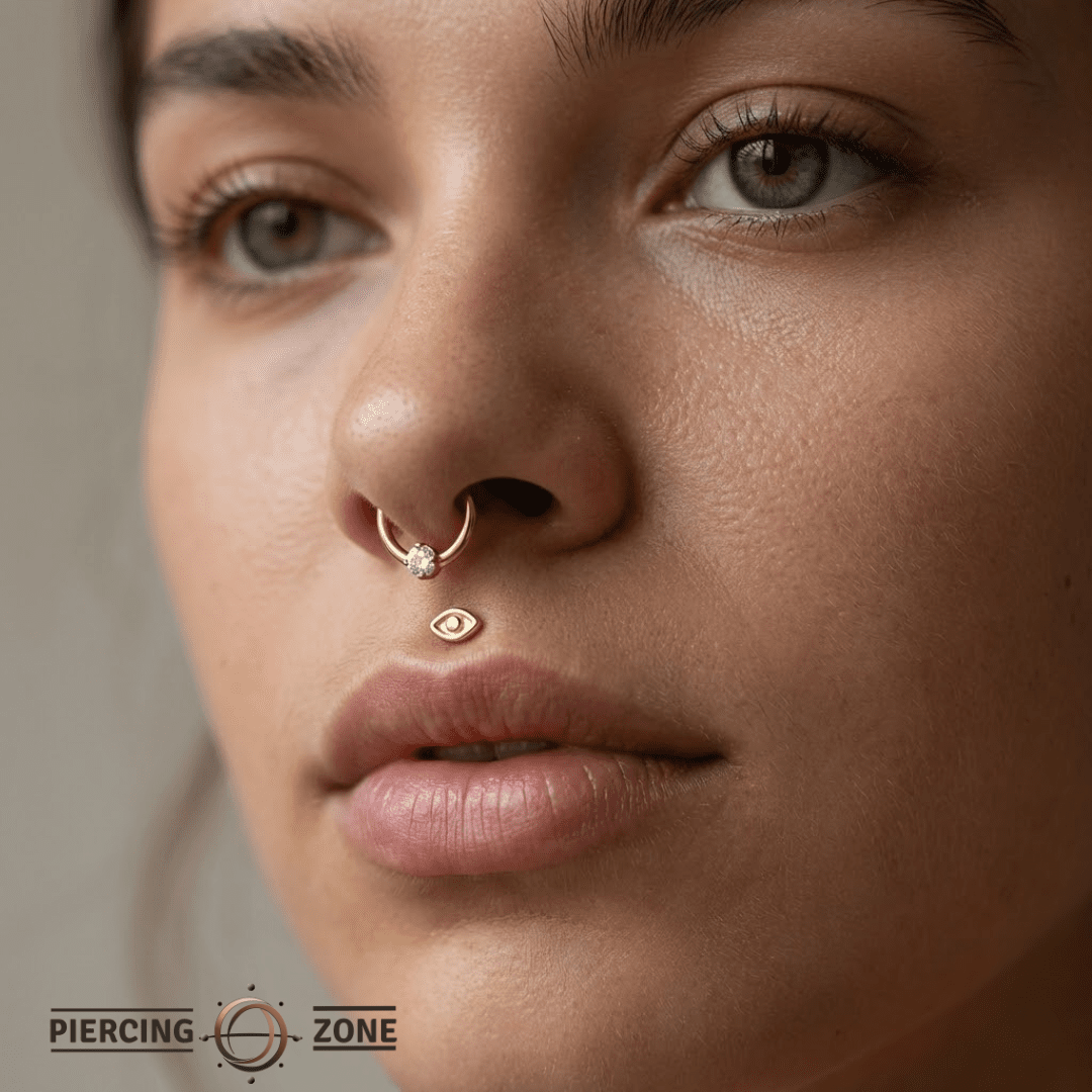 Classic Prong Seamless Ring – 14K Gold Cup & Divot Design - piercing - zone.com