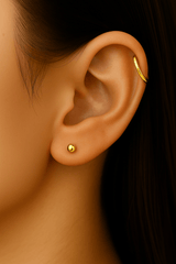 Classic Seamless Ring – 14K Gold Endless Hoop - piercing - zone.com
